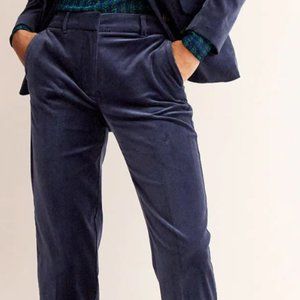 Boden Kew Velvet Pants Navy Size 8L NWT